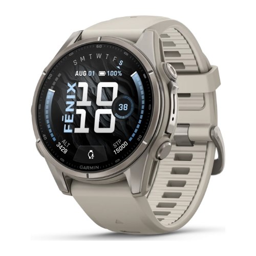 שעון חכם גרמין פניקס 9 Garmin Fenix 9 Pro 43mm Titanium – Fog Gray Silicone