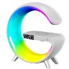 לבן - מנורת לילה RGB מרהיבה בצורת G (כוללת רמקול, טעינה אלחוטית מהירה ושעון מעורר)