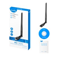 כרטיס רשת אלחוטי CUDY 1300Mbps High Gain Wi-Fi USB 3.0 Adapter