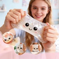 מארז הפתעה מסתורי של 4 סקווישים נוצצים בצורת כיסוני באן הלהיט שמשגע את ישראל Squeeze Toys