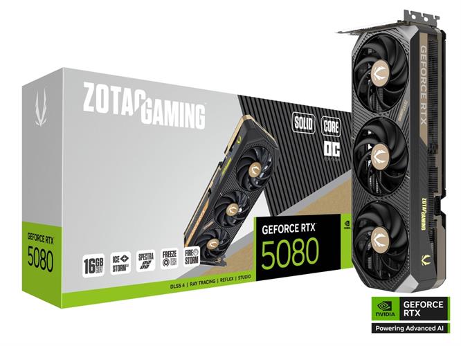 כרטיס מסך - ZOTAC GAMING GeForce RTX 5080 SOLID CORE OC