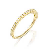 טבעת ים היהלומים משובצת יהלומים בזהב צהוב או לבן 14 קראט