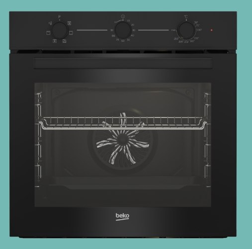 תנור בנוי מכני 65 ליטר דגם BBIE11100B בקו BEKO זכוכית שחורה