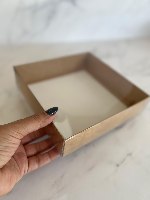 קופסה שקופה 20-20-5- צבע חום טבעי