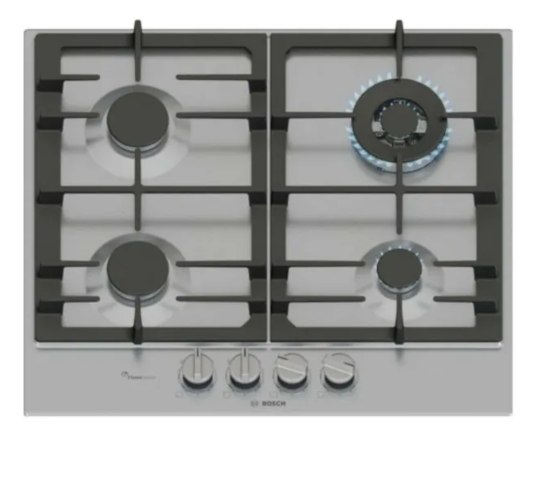 כיריים גז 60 ס"מ 4 להבות מסדרת FlameSelect דגם PCH6A5I90Y בוש Bosch נירוסטה