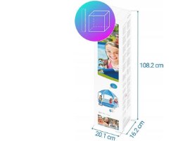 בריכת עמודים עגולה עם גגון| 183X38 סמ| מקט 28209| INTEX | קפיץ קפוץ