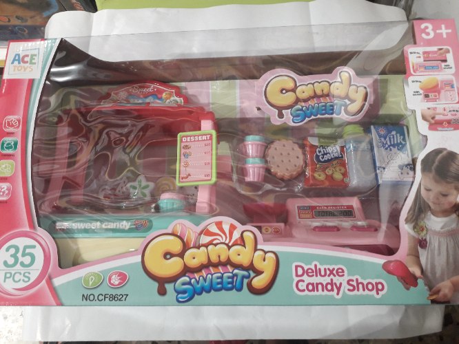 חנות מתוק ממתק כולל קופה רושמת צבע ורוד Candy Sweet