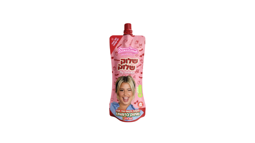 משקה שלוק שלוק בטעם גומי תות מתוק 🥤🍬🍓