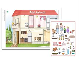 ערכה ללימוד חלקי הבית באנגלית | House Poster Game