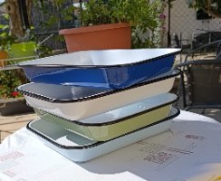 תבנית אפייה והגשה מאמייל איכותי (34x27 ס"מ) – Enamel Boutique