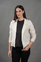 ג'קט קלאסי פשתן בז'