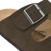 Outdoor Revolution כפכפי גברים זמש Clay צבע חום