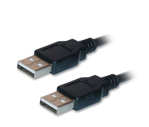 כבל מגשר USB2.0 זכר A לחיבור USB2.0 זכר A באורך 0.25 מטר