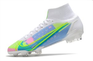 נעלי כדורגל Nike Mercurial Superfly 8 Elite FG לבן תכלת ירוק