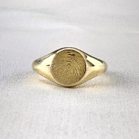 טבעת חותם טביעת אצבע- זהב