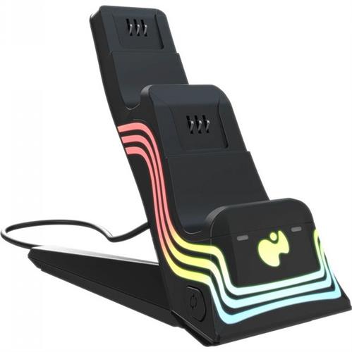 מטען מהיר כפול כולל סוללות לשלטי XBOX עם תאורת RG