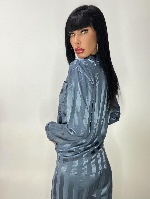 פיגמה מכופתרת סאטן strips