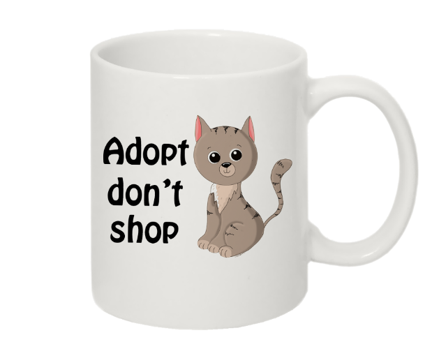 Adopt don't shop| מתנה שהיא תרומה | ספלים מודפסים