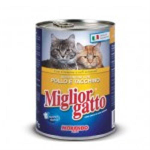 שימור לחתול מיגליאור 405 גרם בטעם עוף והודו