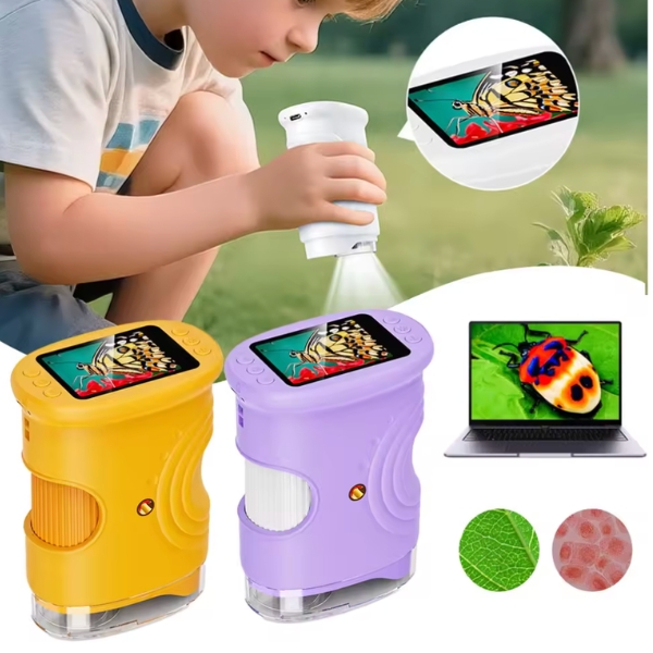 מיקרוסקופ דיגיטלי נייד לילדים 1000x זום MicroKIDS