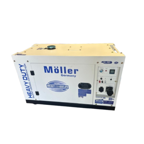 גנרטור דיזל מושתק 7500W חד פאזי כולל ATS של MOLLER GERMANY