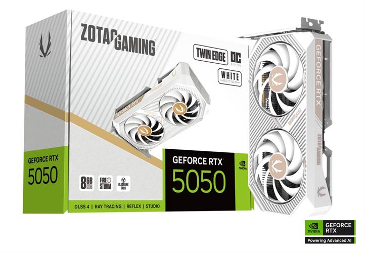 כרטיס מסך - ZOTAC GAMING GeForce RTX 5050 Twin Edge OC White Edition