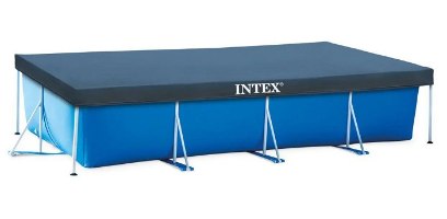 כיסוי עליון כחול INTEX לבריכת עמודים מלבנית 220*450 דגם 28039