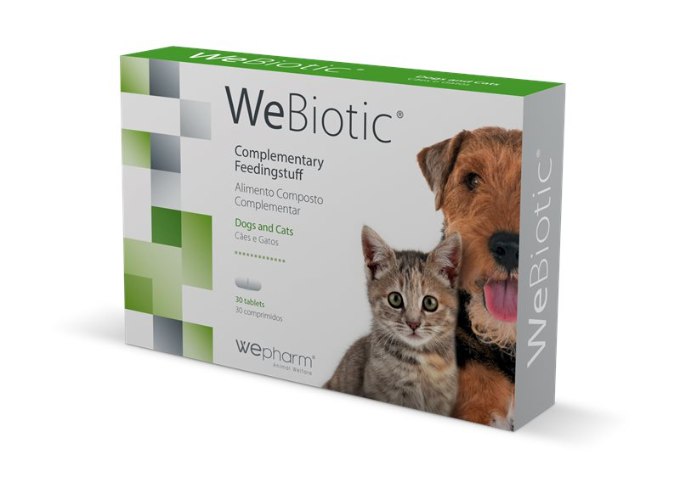 Webiotic tablets 30 תוסף פרוביוטיקה לכלבים וחתולים 30 טבליות
