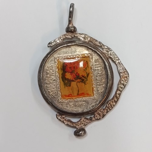 עדיליון פרחים, מאנה כץ- שנת 1988,  עדיליון כסף, 14.4 גרם משקל כולל