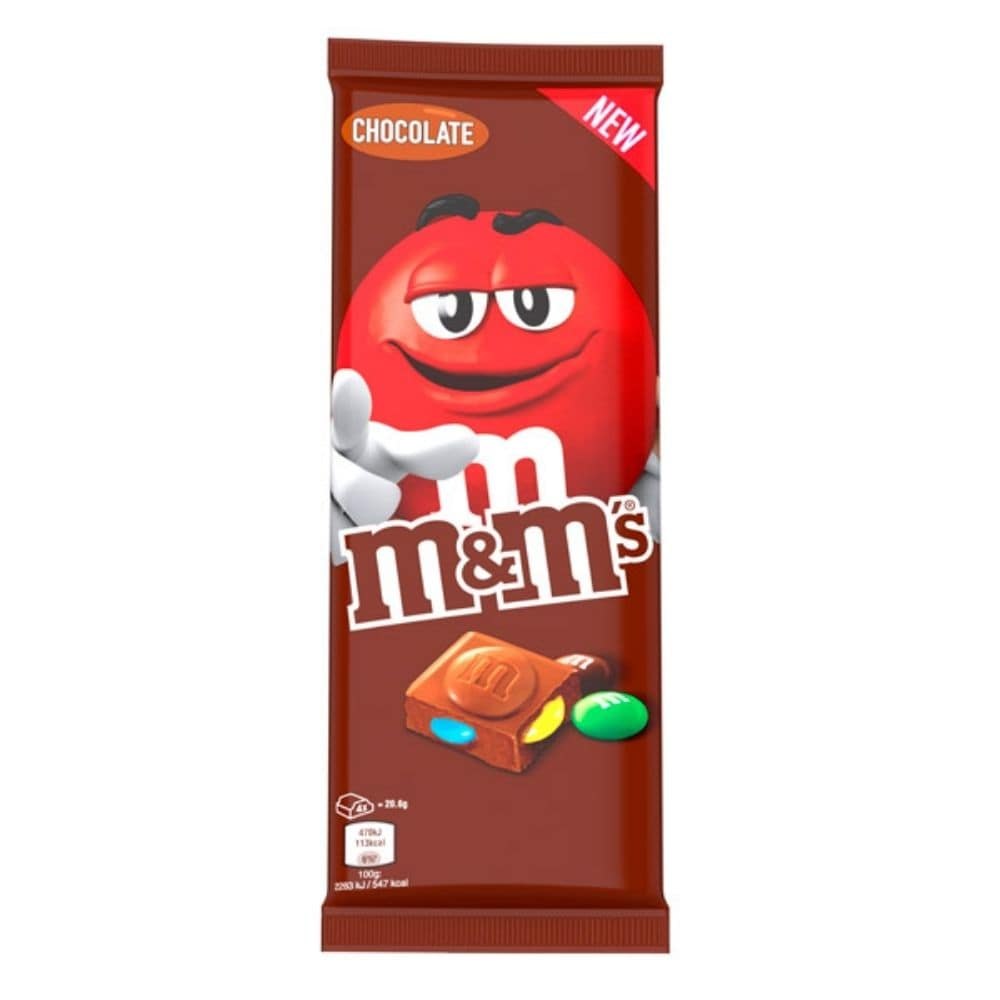 שוקולד חלב עם עדשים וסוכריות צבעוניות|M&M’s Tablette Choco 165g
