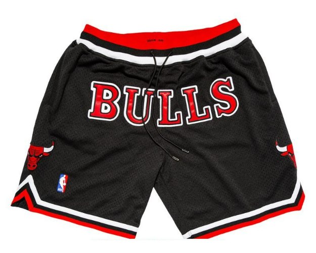 מכנסי NBA קצרים שיקאגו בולס JUST DON שחור אדום