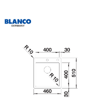  כיור נירוסטה למטבח | דגם Claron 400IF/A| מתאים לארון 45 ס"מ |מותג בלנקו היוקרתי תוצרת גרמניה