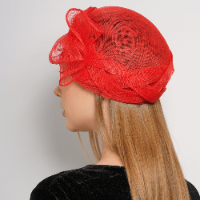 כובע אלגנטי לנשים -  דגם קייט אדום
