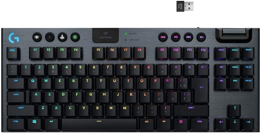 מקלדת מכנית אלחוטית Logitech G915 TKL לגיימינג עם Bluetooth ו-LIGHTSYNC RGB – תמונה 1