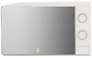 מיקרוגל מעוצב מראה 20 ליטר Berlinger Haus BH9903 – מיקרוגל קרם עם דלת מראה וכפתורי שליטה זהובים מימין