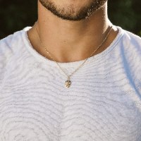 שרשרת גולגולת יהלומים שחורים לגבר