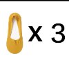 צהוב - גרבי חצי לנשים - מארז 3 יח׳