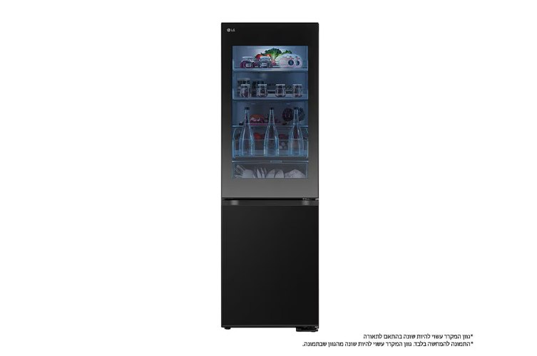 מקרר מקפיא תחתון LG דגם R-2B394BINS נירוסטה מושחרת אל ג'י
