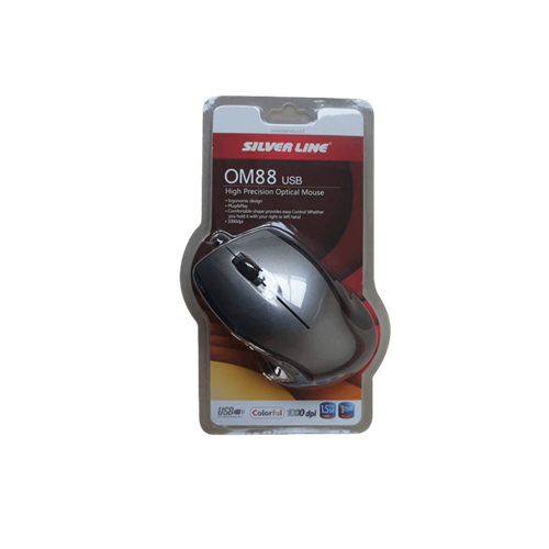 עכבר חוטי Silver Line OM88 USB בצבע כחול