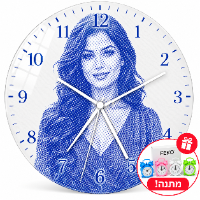 שעון קיר עגול תמונת עיתון