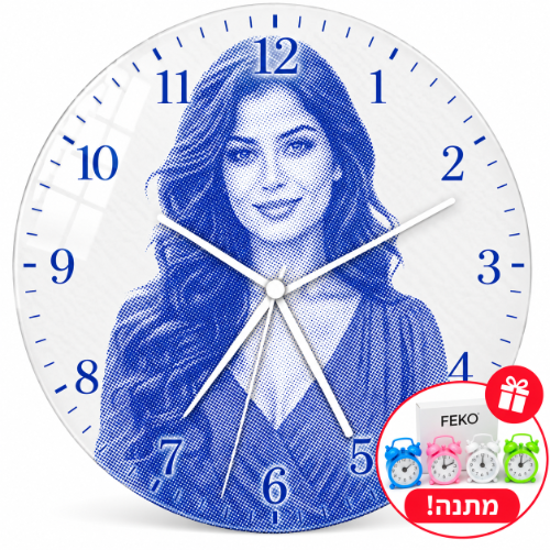 שעון קיר עגול תמונת עיתון