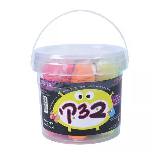בצקי רגיל 1.4 ק"ג 4 גוונים זוהר 4 גוונים רגיל