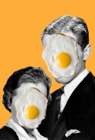 "חביתת ראש" תמונת פופ ארט מודפסת על קנבס, תמונה הומוריסטית מגניבה לפינת אוכל או למטבח