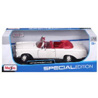 מכונית מרצידס בנץ  - Maisto 1967 Mercedes-Benz 280 SE  (Cream) 1:18
