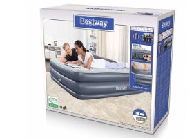 מיטה מתנפחת / מזרן מתנפח זוגי +משאבת ניפוח | BESTWAY Queen Indoor airbeds | מק"ט 67925 |קפיץ קפוץ