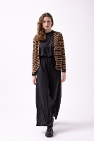 STRIPES JACKET - חום שחור