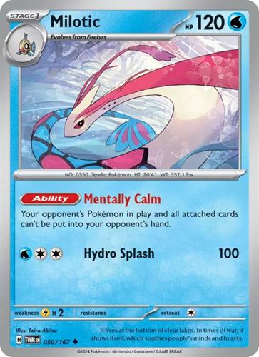 קלף בודד single פוקימון - milotic - Twilight Masquerade - 050/167