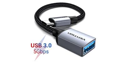 Vention USB-C (M) to USB-A (F) 5Gbps OTG 0.15M Adapter