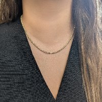 שרשרת זהב דגם אייס 45 סמ 3 ממ