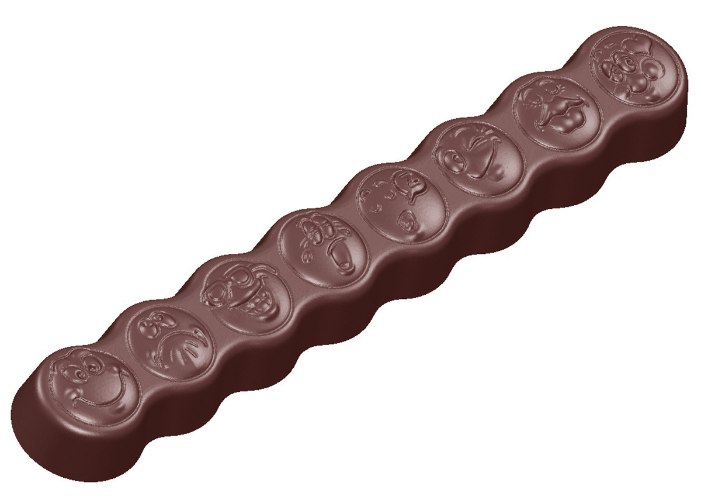 תבנית פוליקרבונט בר שוקולד סמיילי 3יח' 94 גרם CW1590